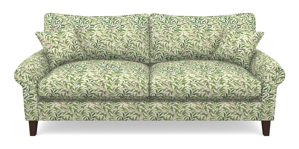 Product photograph of Waverley Scroll Arm 4 Seater Sofa In William Morris Collection - Willow Boughs - Leaf Green from Sofas and Stuff Limited