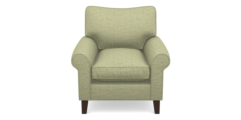 Product photograph of Waverley Scroll Arm Chair In Basket Weave - Sage from Sofas and Stuff Limited