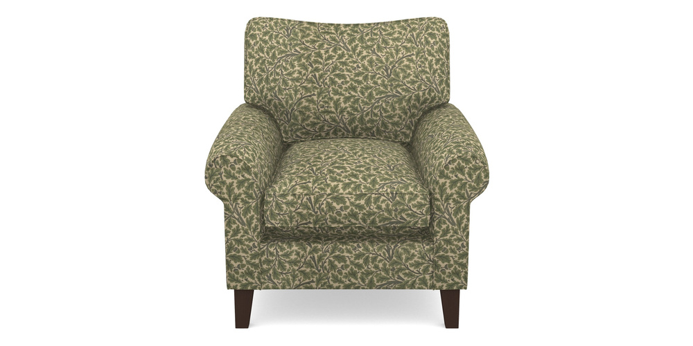Product photograph of Waverley Scroll Arm Chair In V A Drawn From Nature Collection - Oak Tree - Light Green from Sofas and Stuff Limited