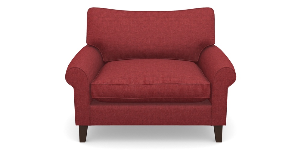Product photograph of Waverley Scroll Arm Snuggler In Easy Clean Plain - Claret from Sofas and Stuff Limited
