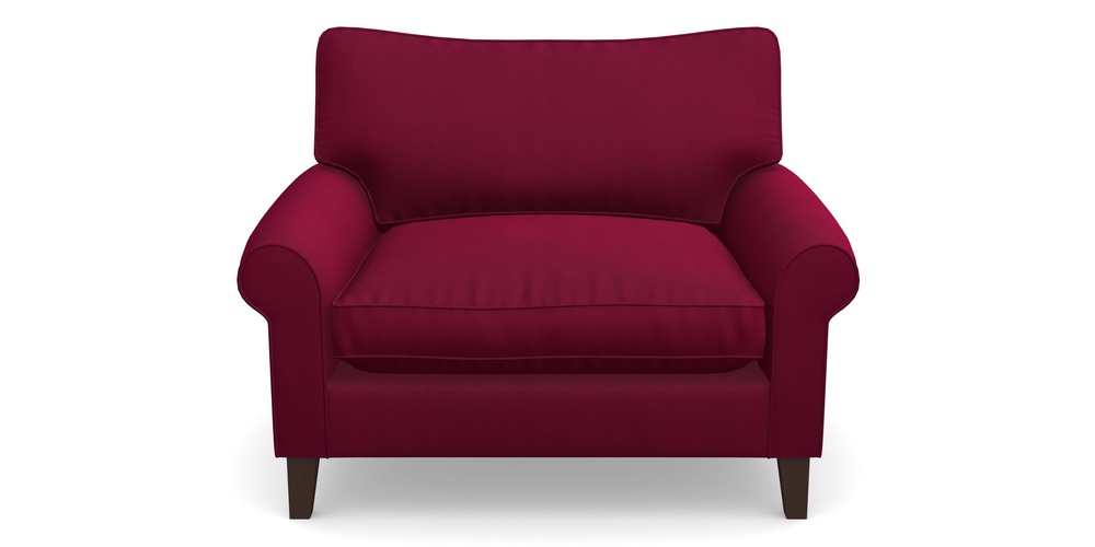 Product photograph of Waverley Scroll Arm Snuggler In House Clever Velvet - Wine from Sofas and Stuff Limited