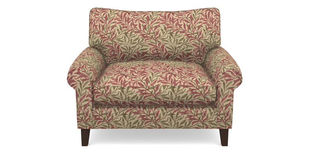 Product photograph of Waverley Scroll Arm Snuggler In V A Drawn From Nature - Willow Bough Large - Red from Sofas and Stuff Limited