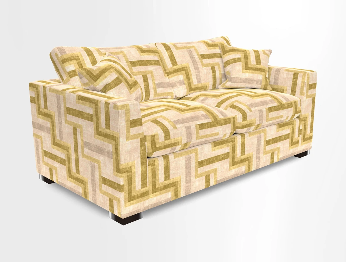 Wadenhoe 3 Seater Sofa Bed in Two Tone Plain Biscuit