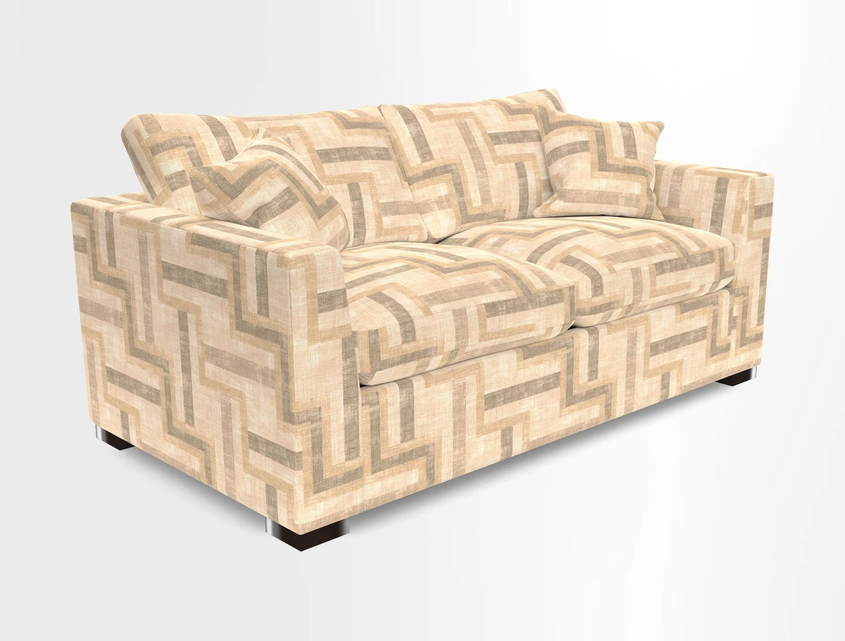 Wadenhoe 3 Seater Sofa Bed in Two Tone Plain Biscuit