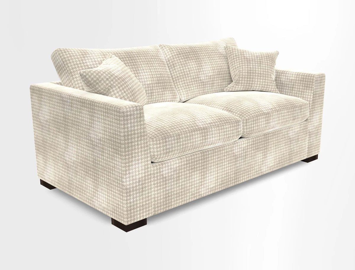 Wadenhoe 3 Seater Sofa Bed in Two Tone Plain Biscuit