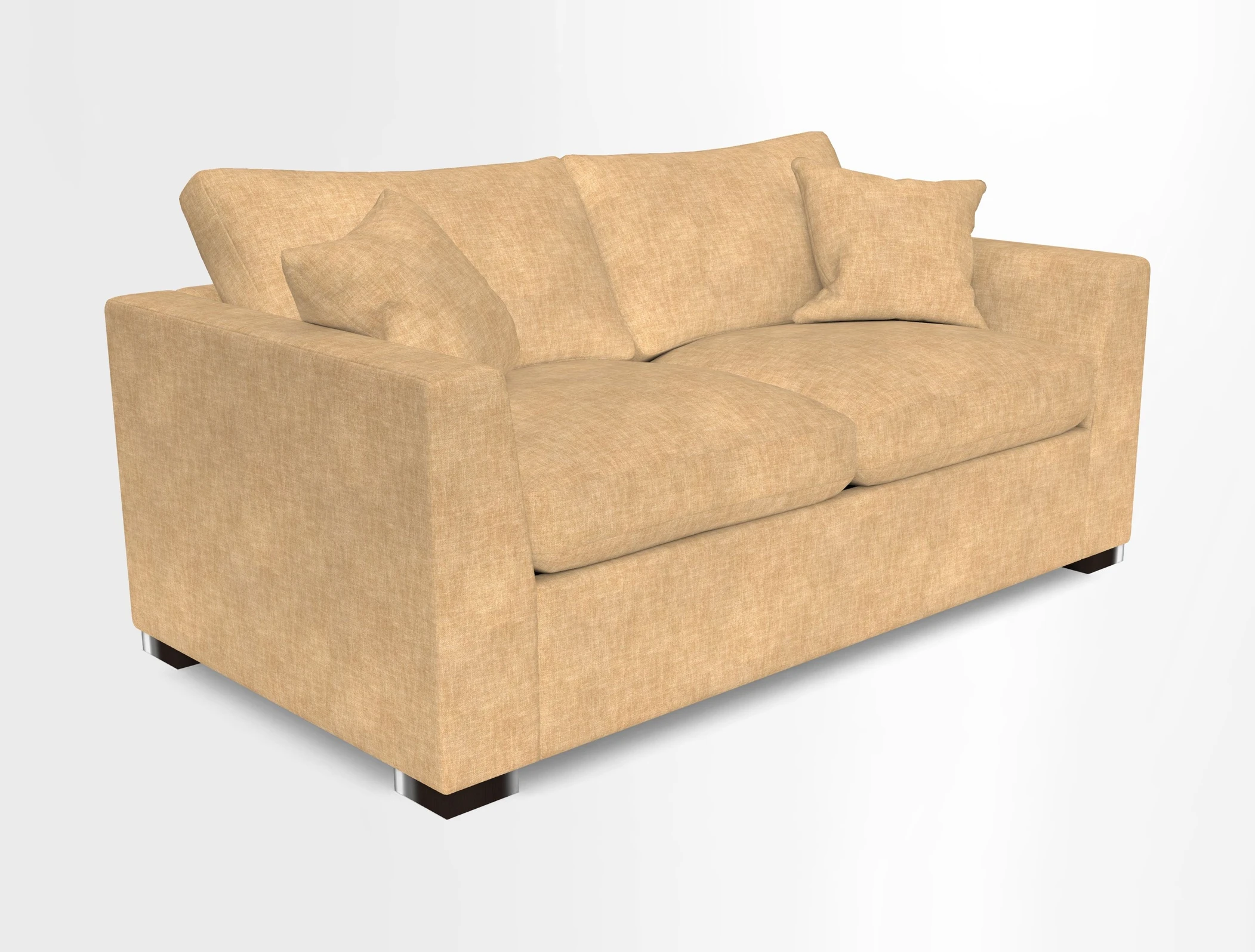 Wadenhoe 3 Seater Sofa Bed in Two Tone Plain Biscuit