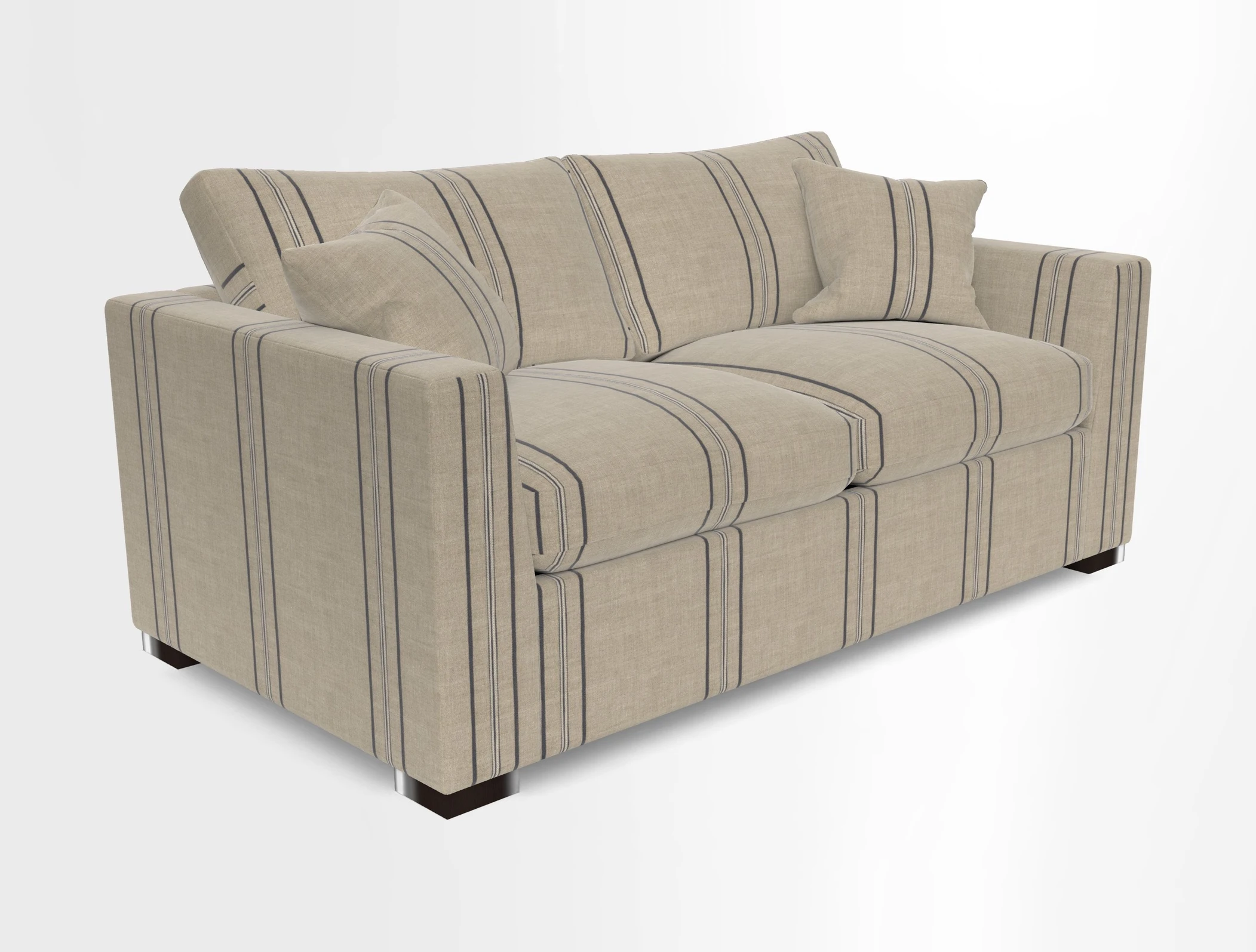 Wadenhoe 3 Seater Sofa Bed in Two Tone Plain Biscuit