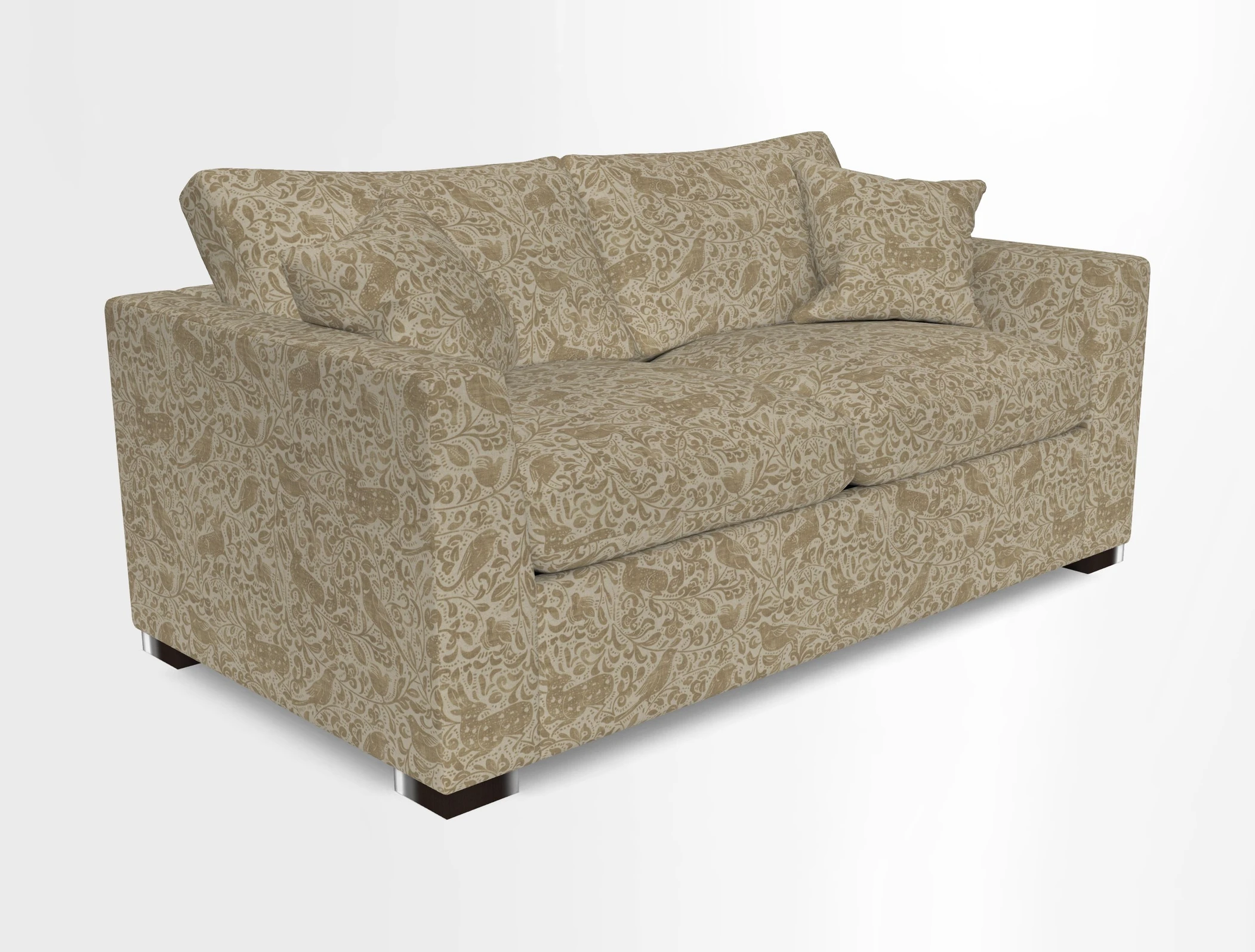 Wadenhoe 3 Seater Sofa Bed in Two Tone Plain Biscuit