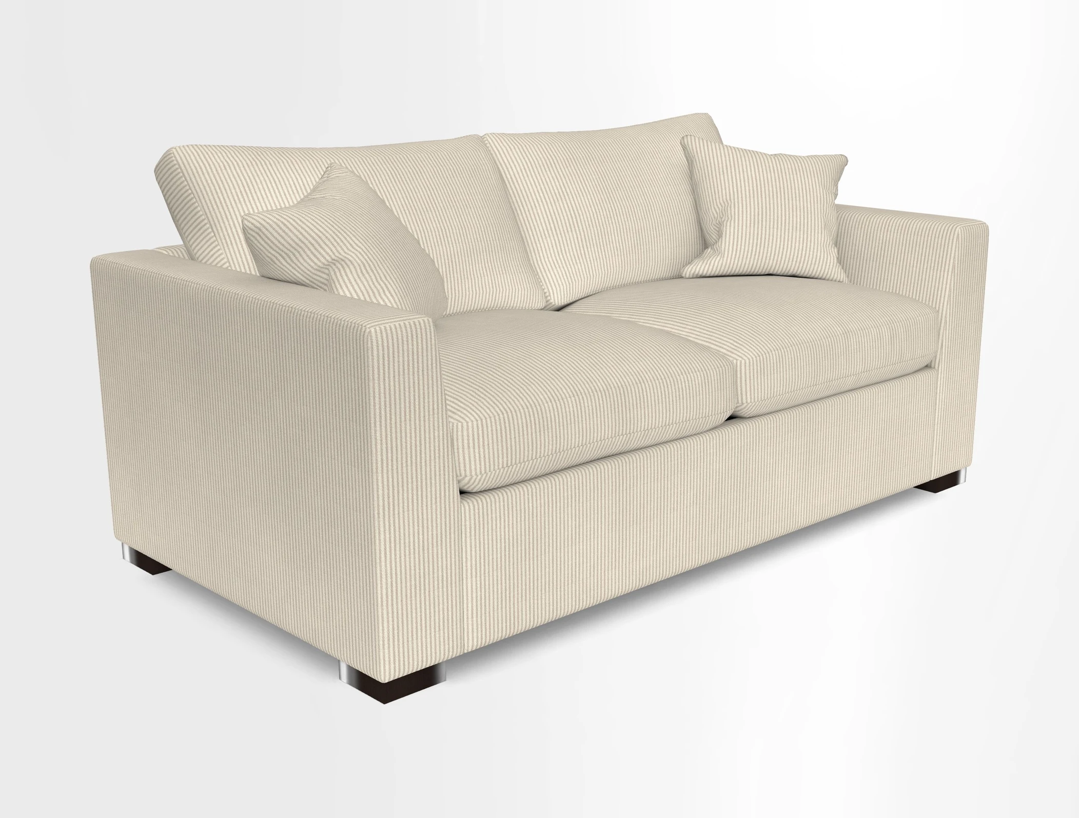 Wadenhoe 3 Seater Sofa Bed in Two Tone Plain Biscuit