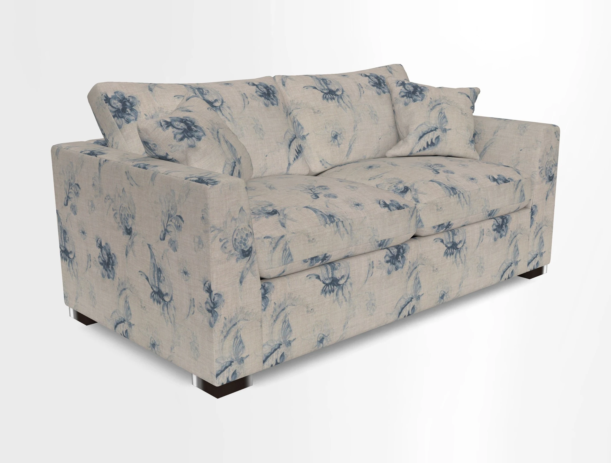 Wadenhoe 3 Seater Sofa Bed in Two Tone Plain Biscuit