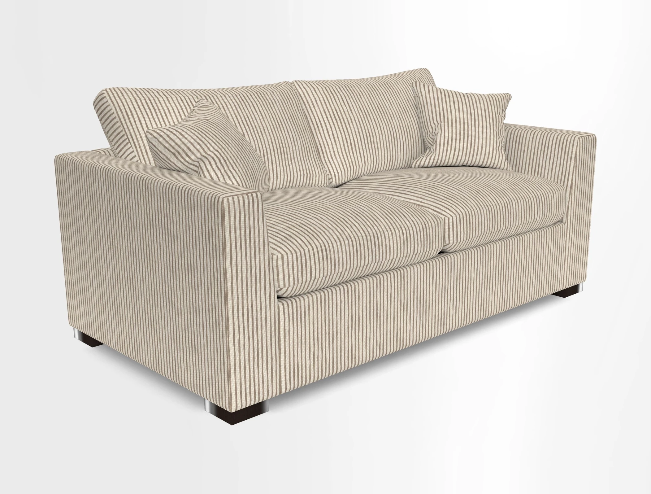 Wadenhoe 3 Seater Sofa Bed in Two Tone Plain Biscuit