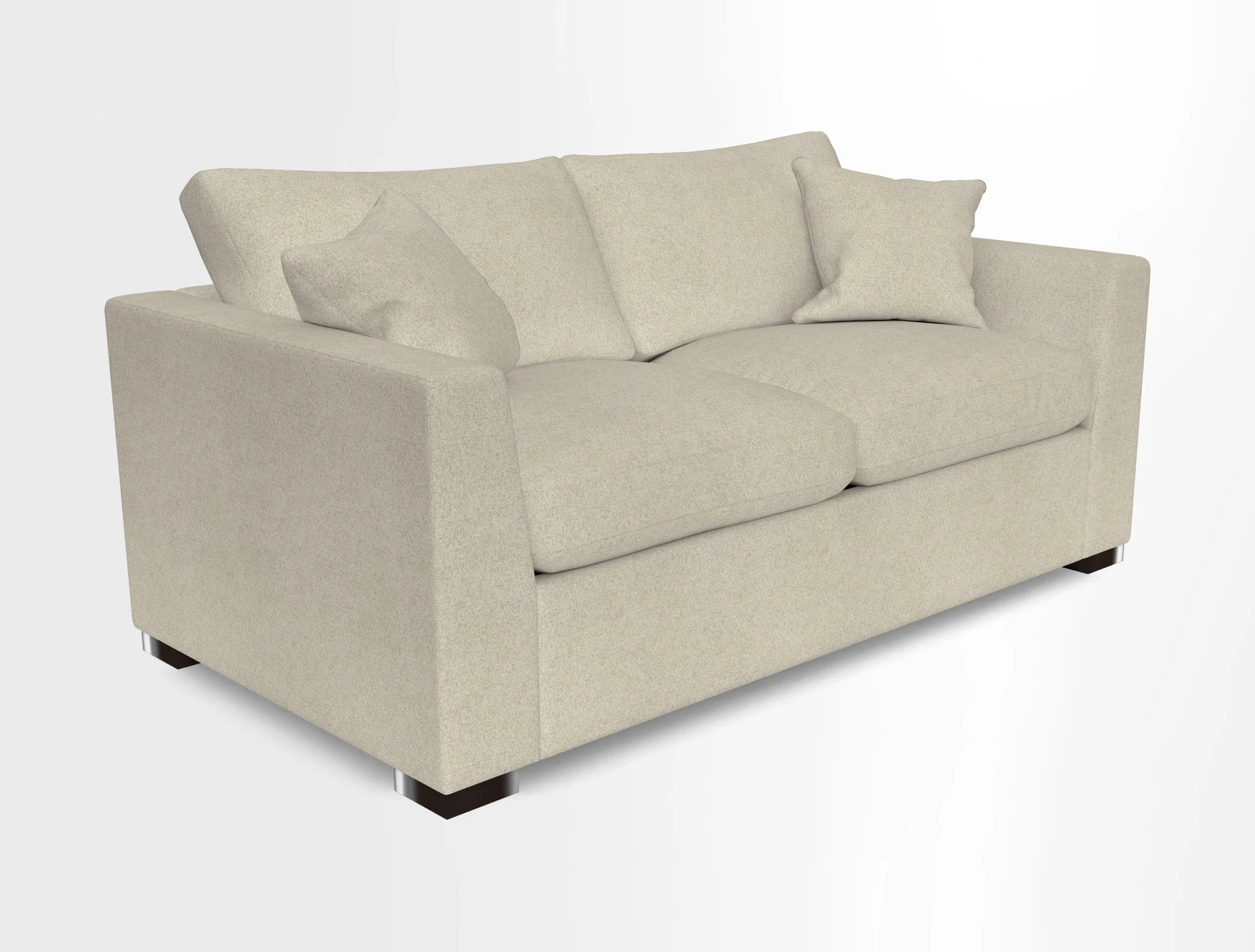 Wadenhoe 3 Seater Sofa Bed in Two Tone Plain Biscuit