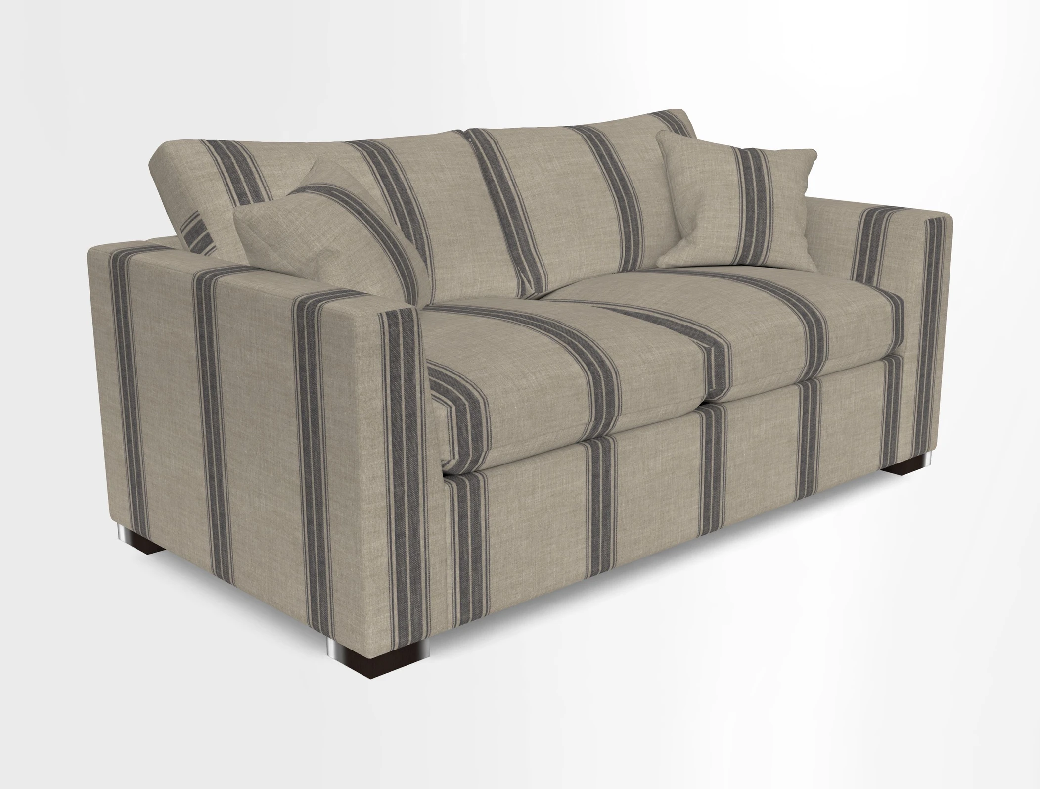 Wadenhoe 3 Seater Sofa Bed in Two Tone Plain Biscuit