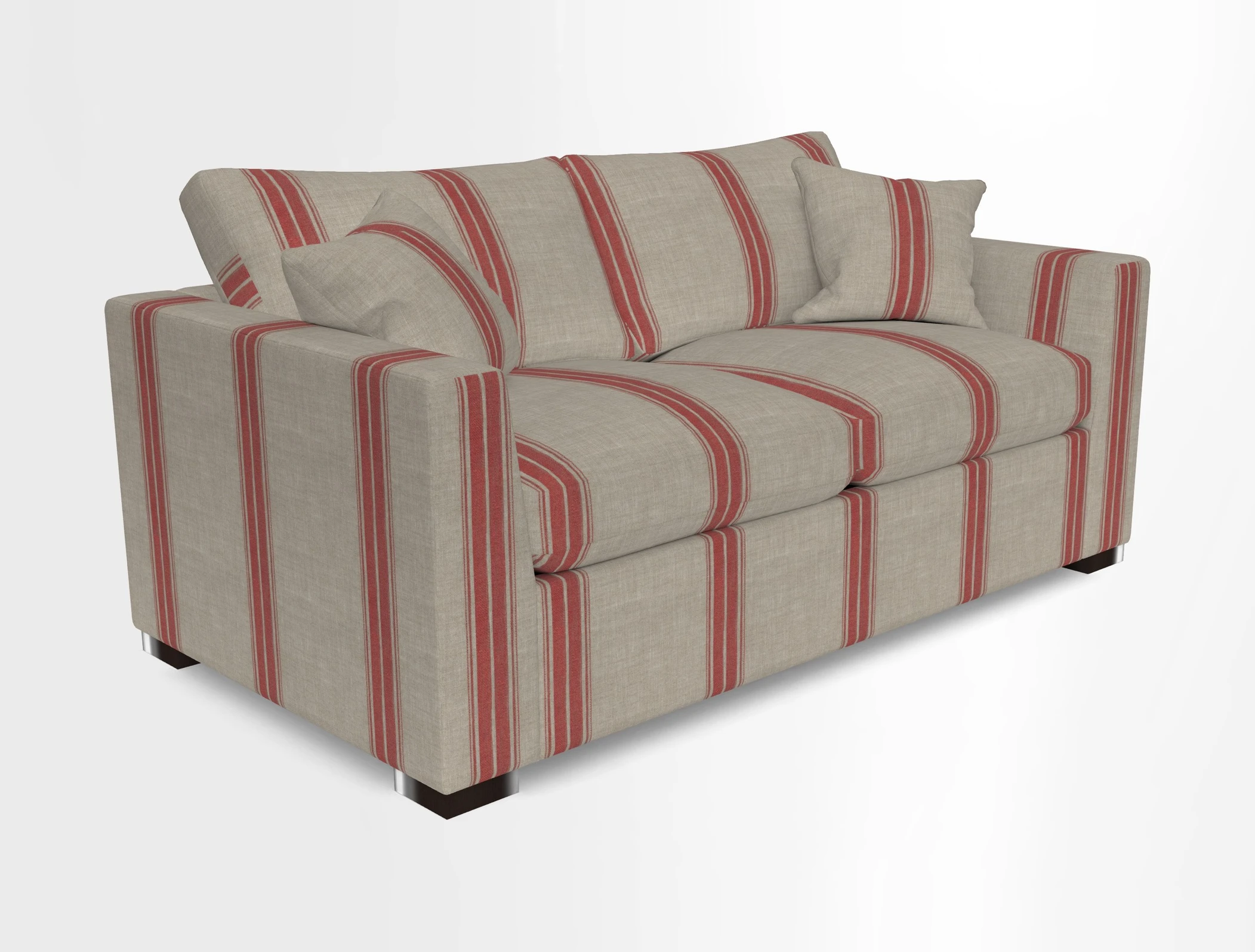 Wadenhoe 3 Seater Sofa Bed in Two Tone Plain Biscuit