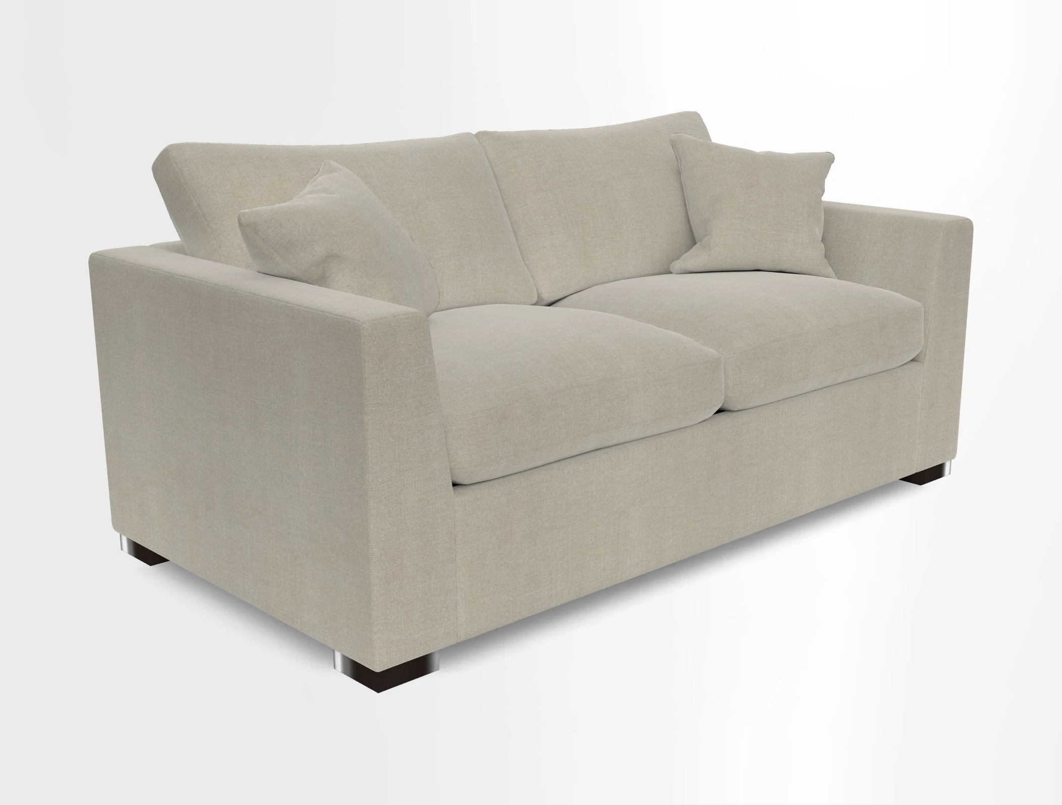Wadenhoe 3 Seater Sofa Bed in Two Tone Plain Biscuit
