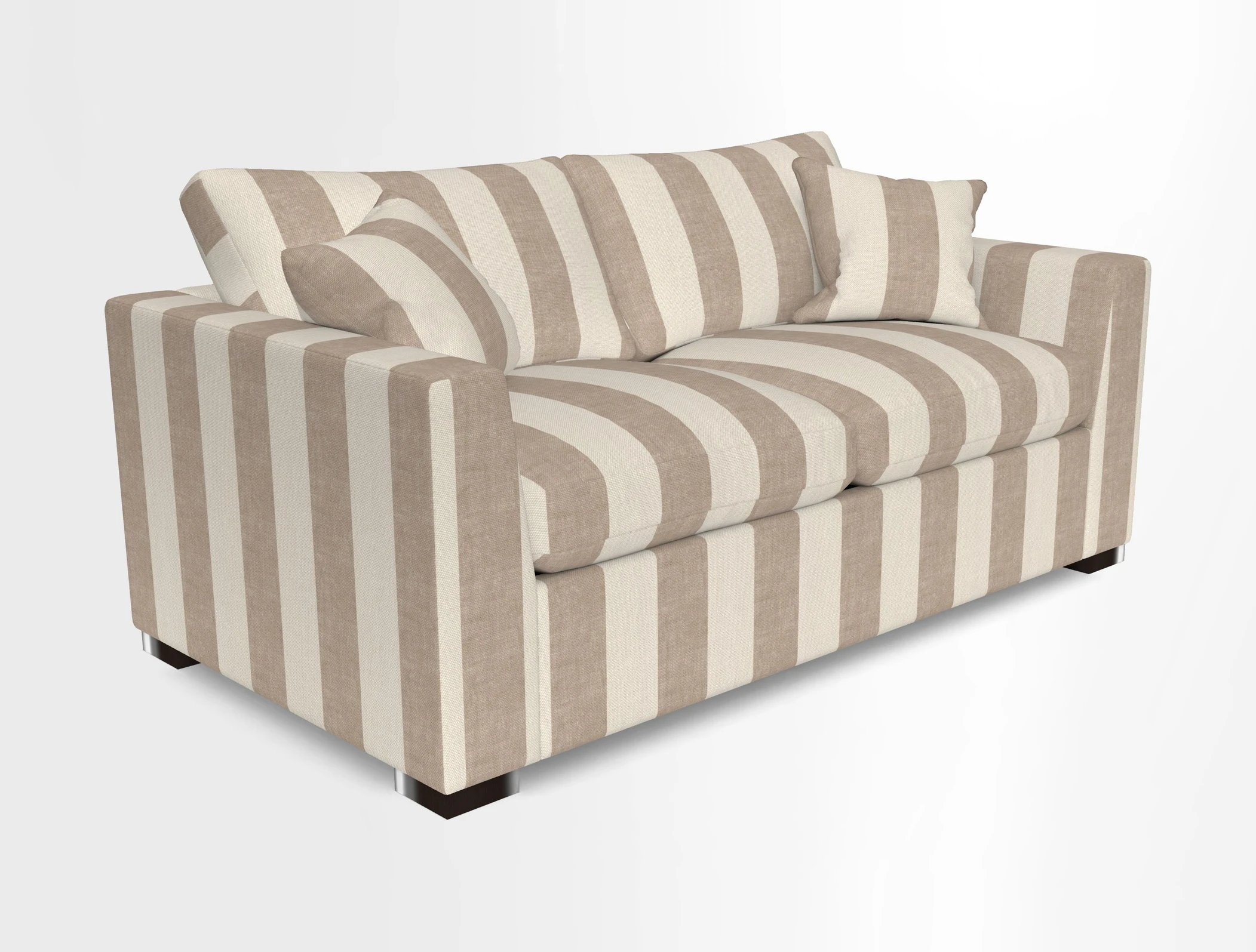Wadenhoe 3 Seater Sofa Bed in Two Tone Plain Biscuit