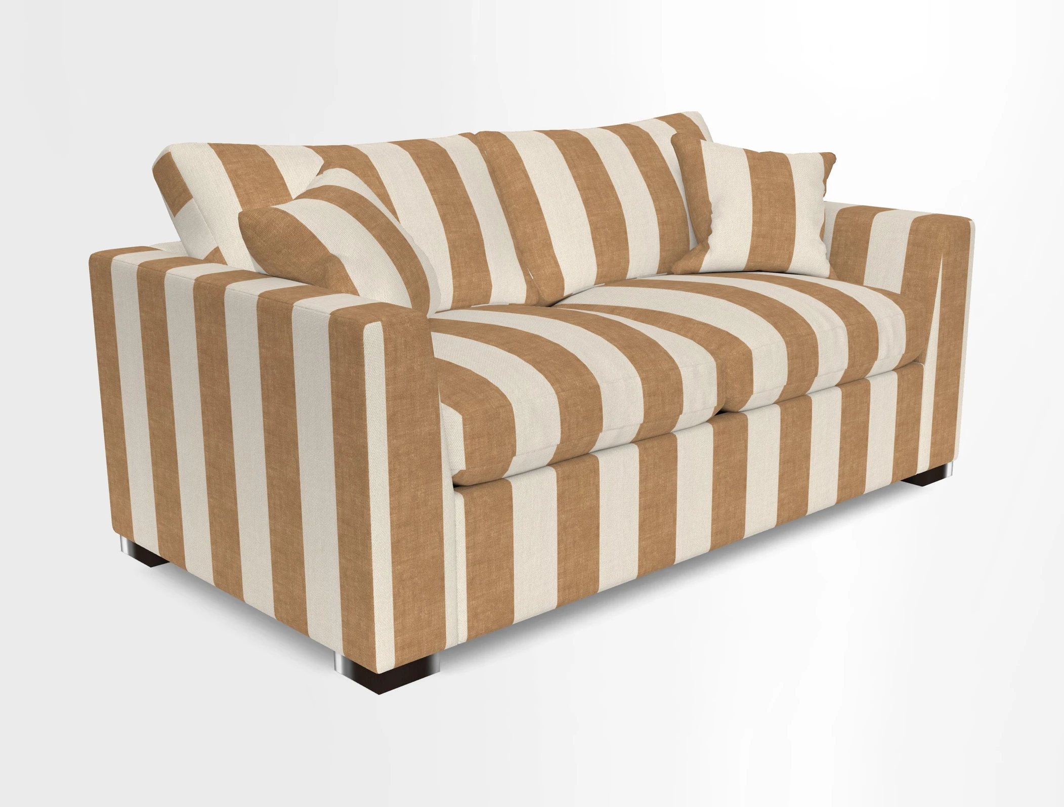 Wadenhoe 3 Seater Sofa Bed in Two Tone Plain Biscuit