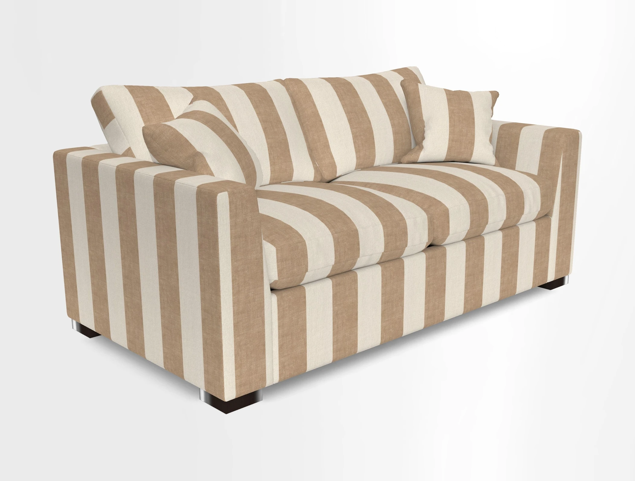 Wadenhoe 3 Seater Sofa Bed in Two Tone Plain Biscuit