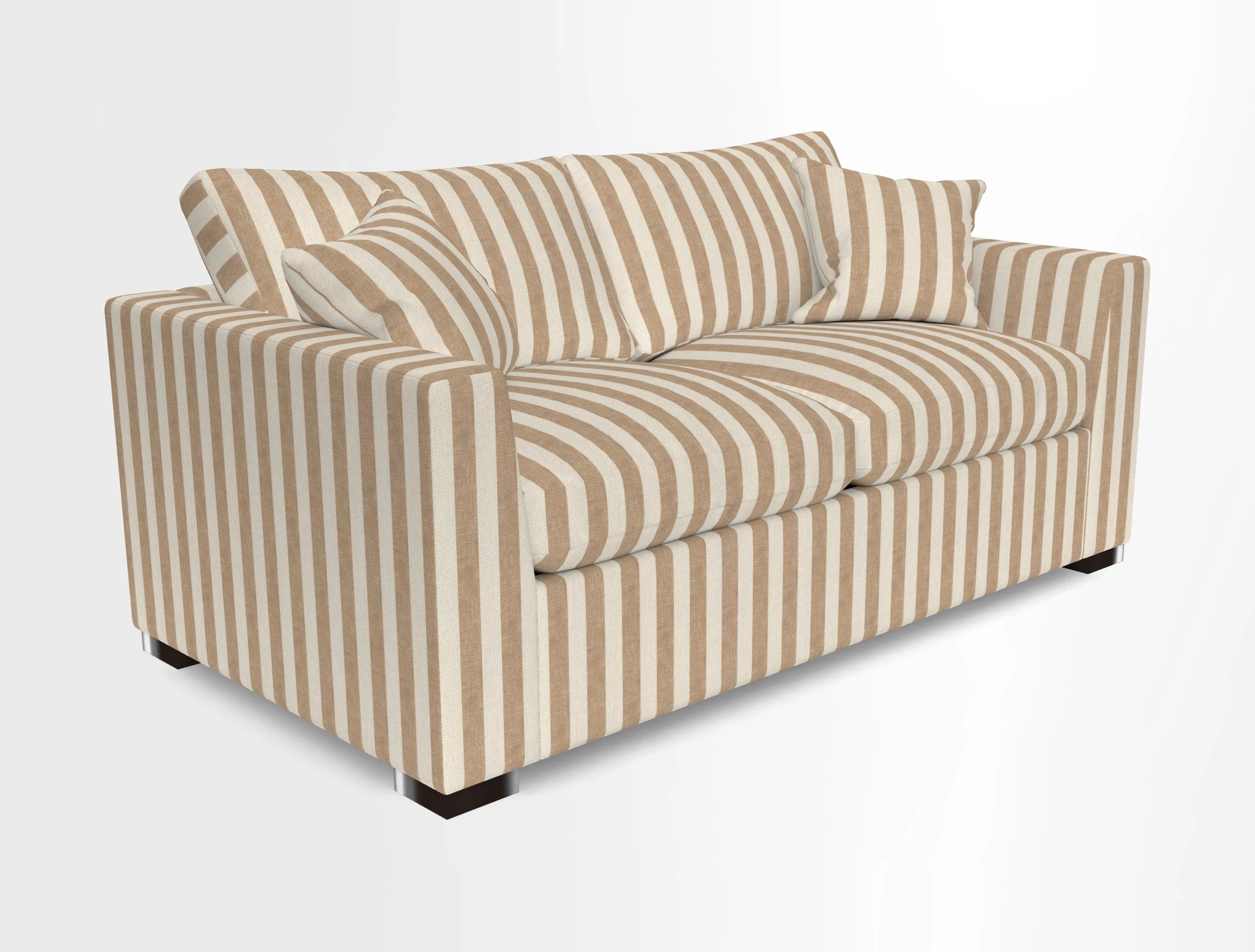 Wadenhoe 3 Seater Sofa Bed in Two Tone Plain Biscuit