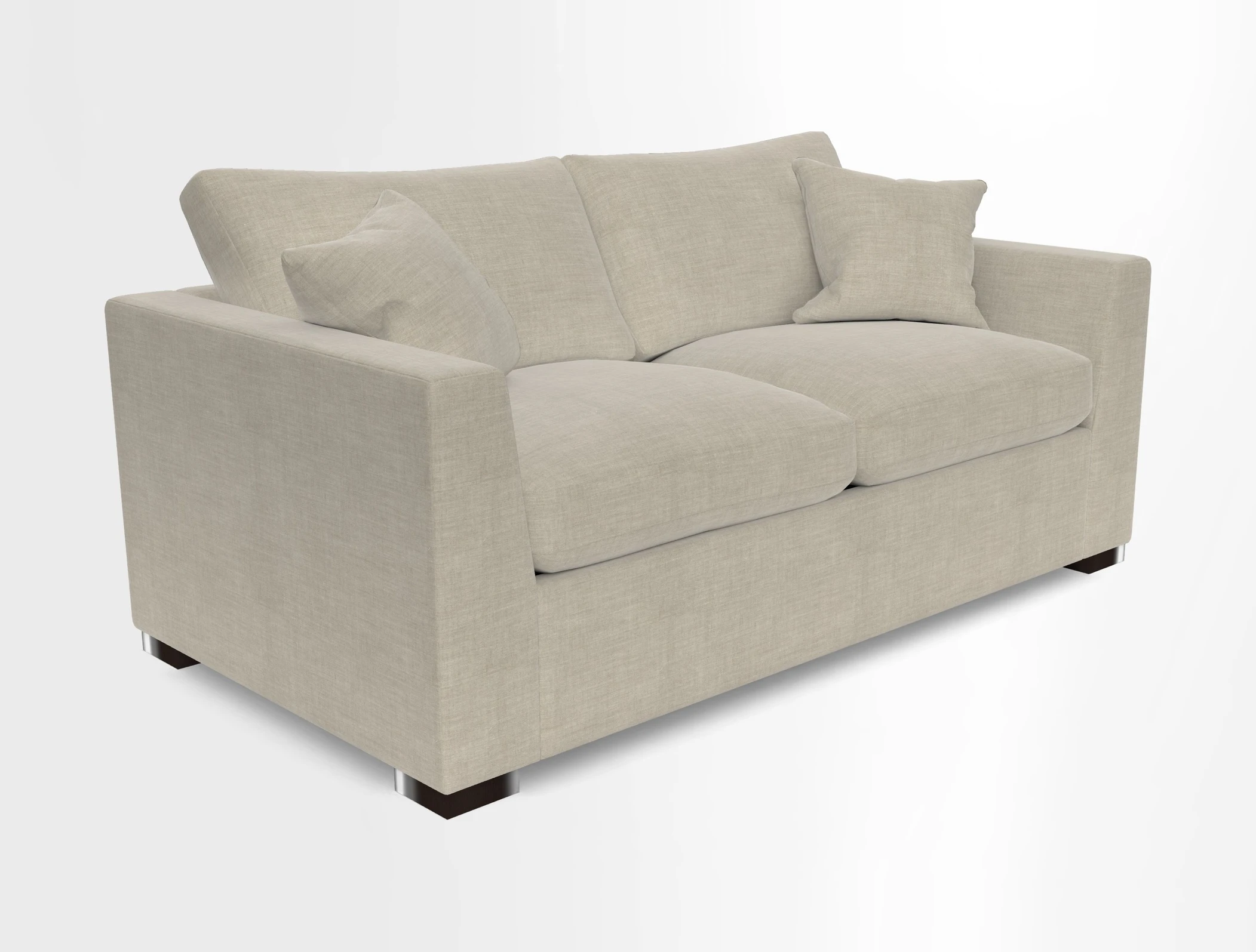 Wadenhoe 3 Seater Sofa Bed in Two Tone Plain Biscuit