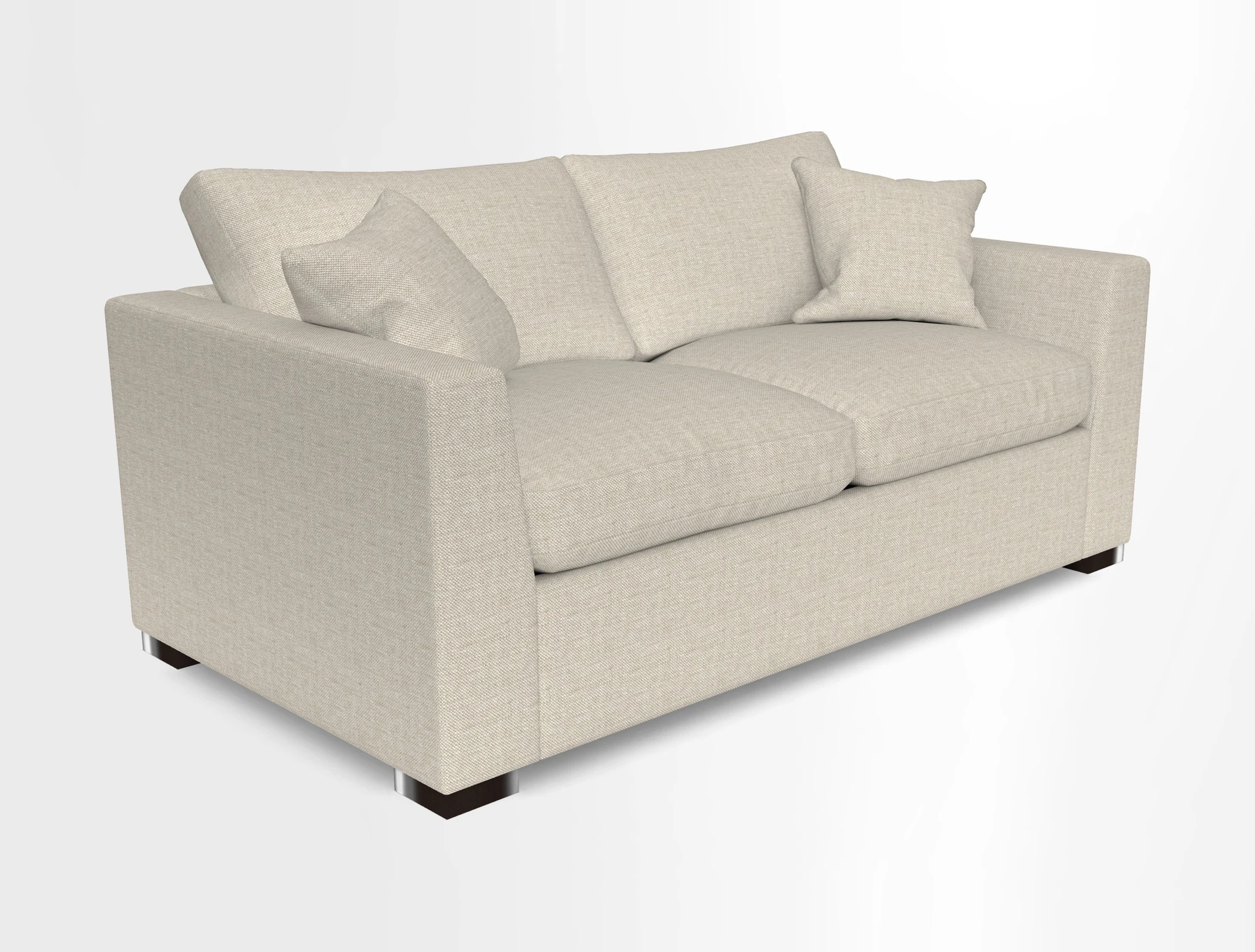 Wadenhoe 3 Seater Sofa Bed in Two Tone Plain Biscuit