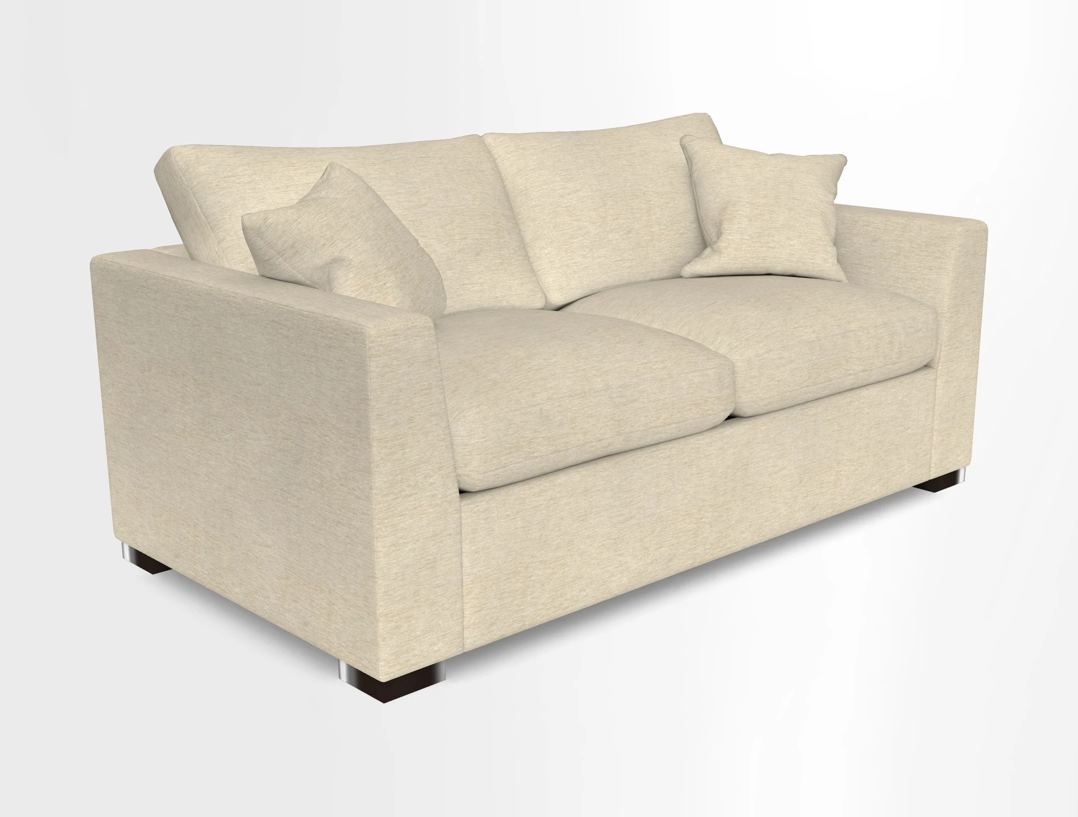 Wadenhoe 3 Seater Sofa Bed in Two Tone Plain Biscuit