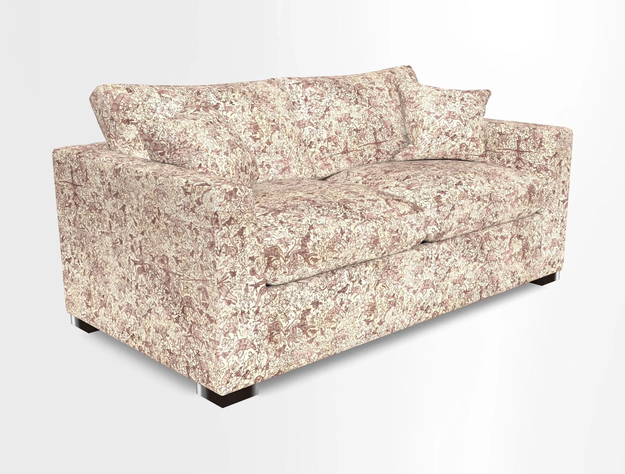 Wadenhoe 3 Seater Sofa Bed in Two Tone Plain Biscuit