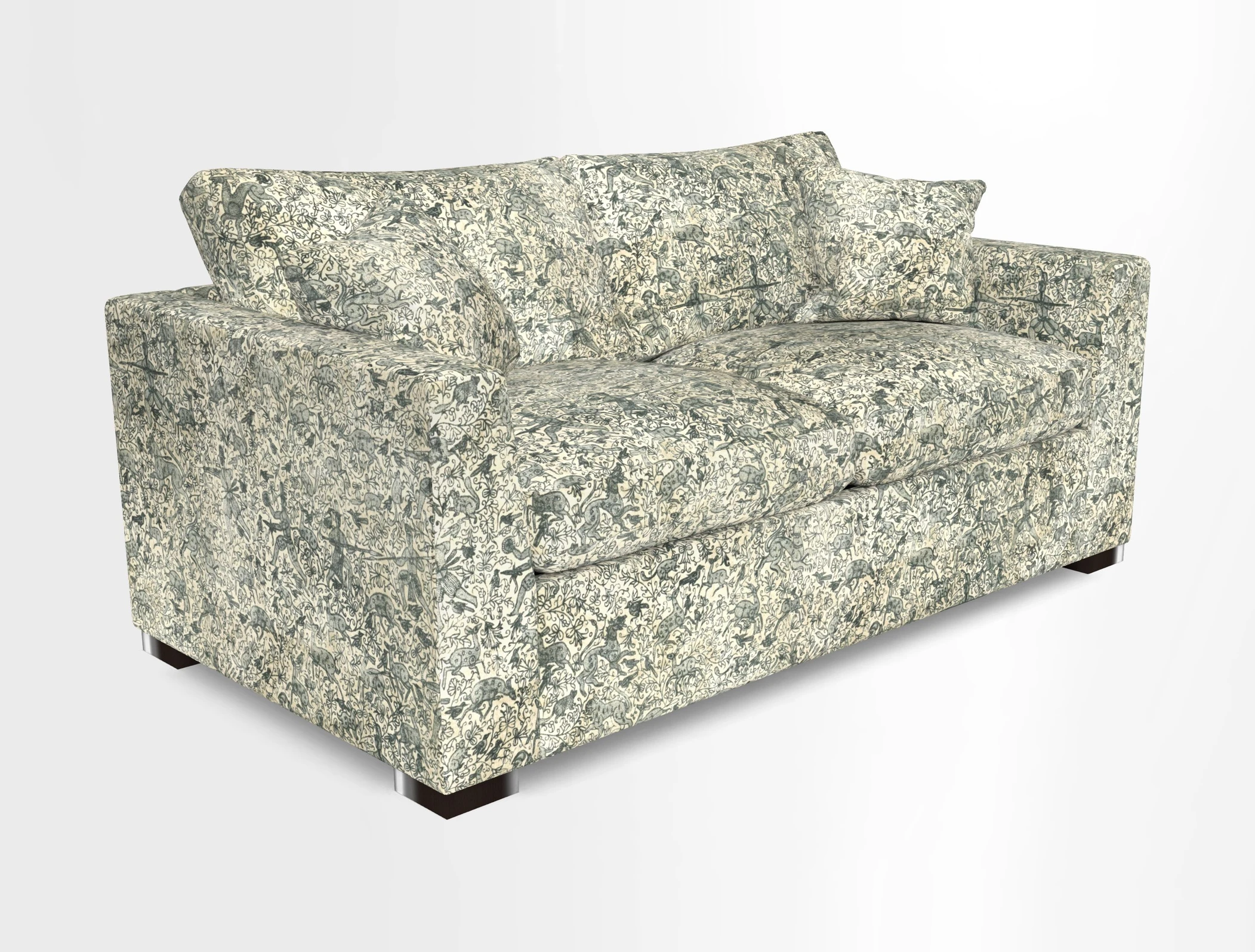 Wadenhoe 3 Seater Sofa Bed in Two Tone Plain Biscuit