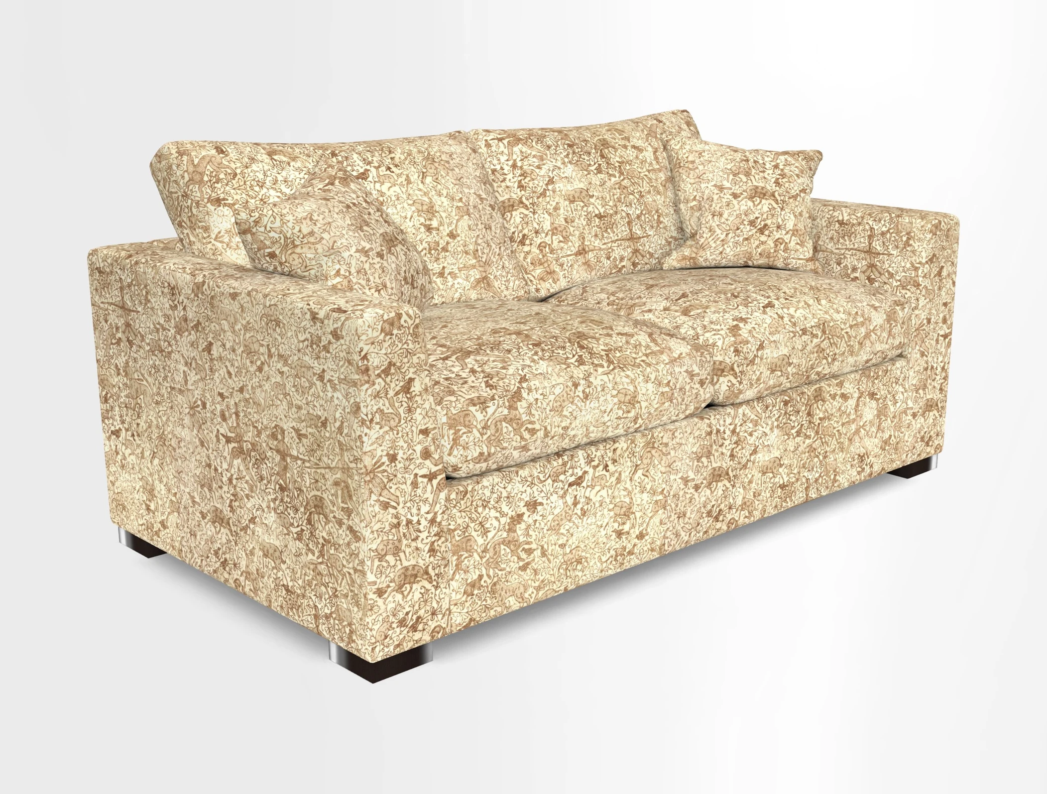 Wadenhoe 3 Seater Sofa Bed in Two Tone Plain Biscuit
