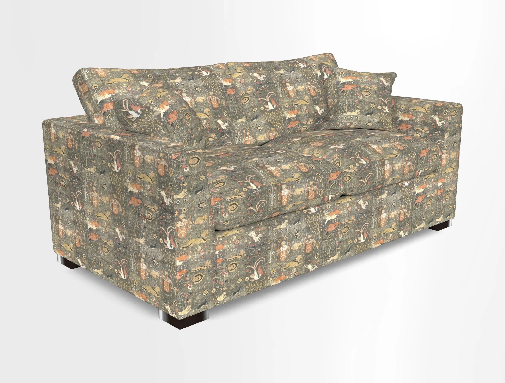 Wadenhoe 3 Seater Sofa Bed in Two Tone Plain Biscuit