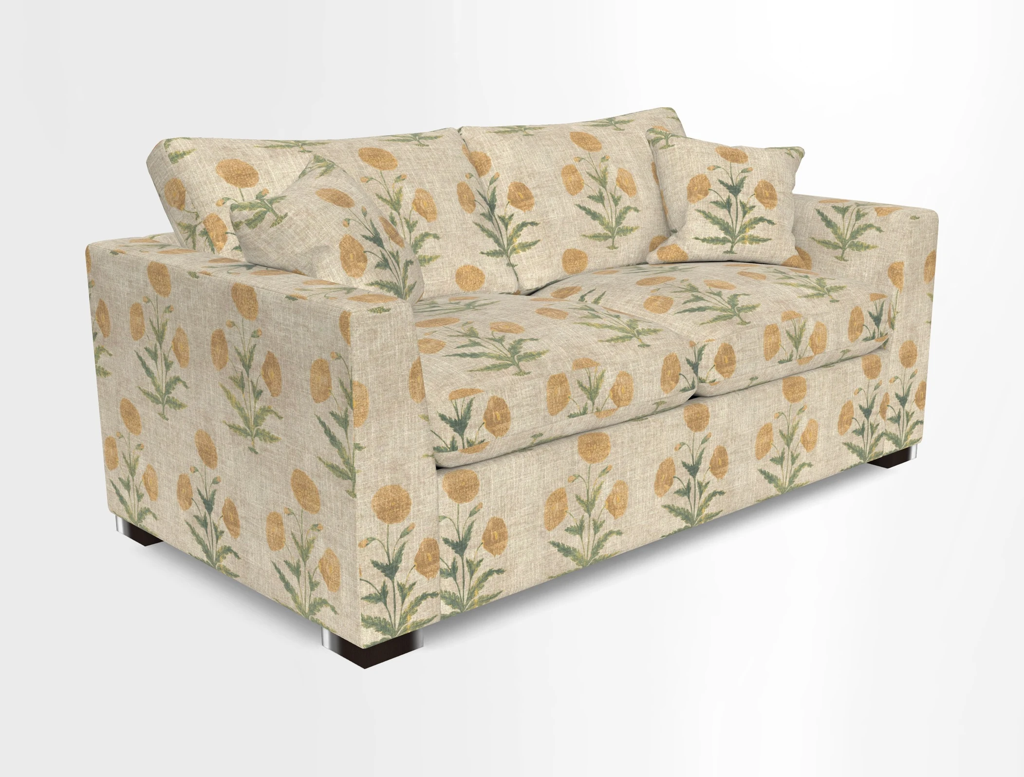 Wadenhoe 3 Seater Sofa Bed in Two Tone Plain Biscuit