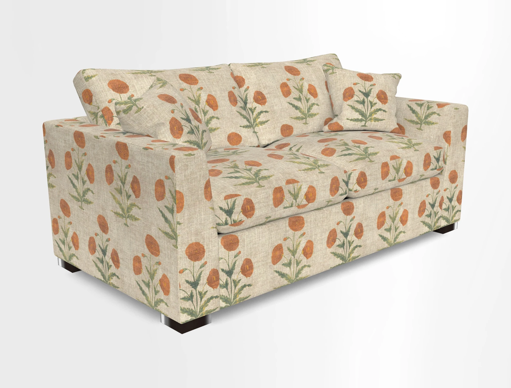 Wadenhoe 3 Seater Sofa Bed in Two Tone Plain Biscuit