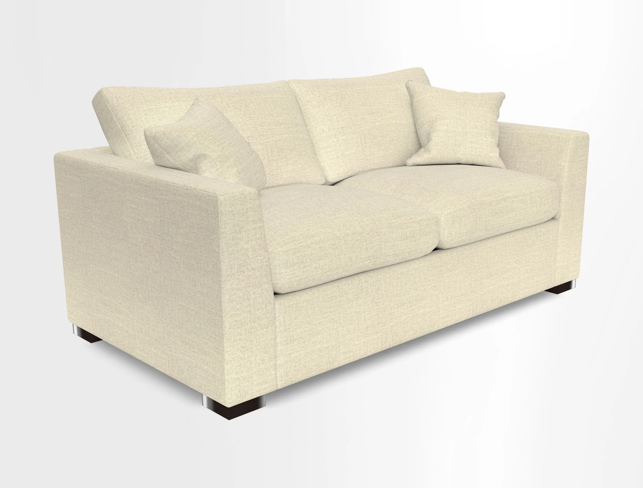 Wadenhoe 3 Seater Sofa Bed in Two Tone Plain Biscuit