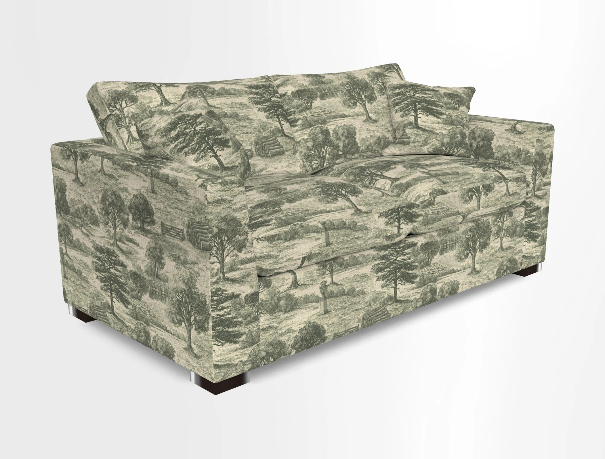 Wadenhoe 3 Seater Sofa Bed in Two Tone Plain Biscuit
