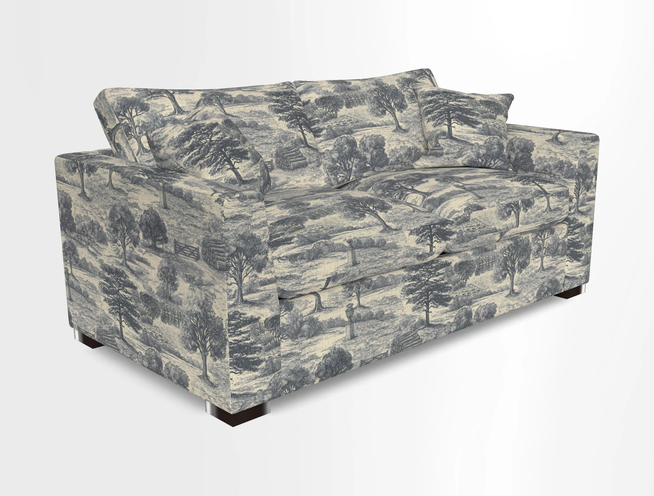 Wadenhoe 3 Seater Sofa Bed in Two Tone Plain Biscuit