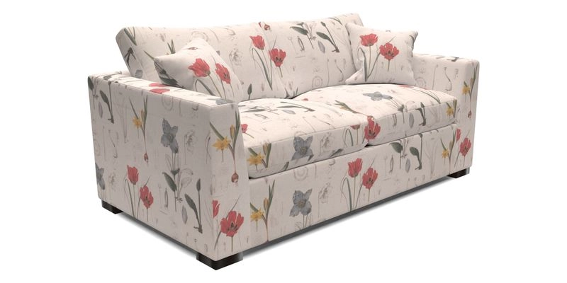 Wadenhoe 3 Seater Sofa Bed in Two Tone Plain Biscuit