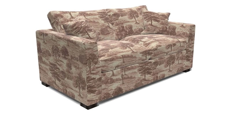 Wadenhoe 3 Seater Sofa Bed in Two Tone Plain Biscuit