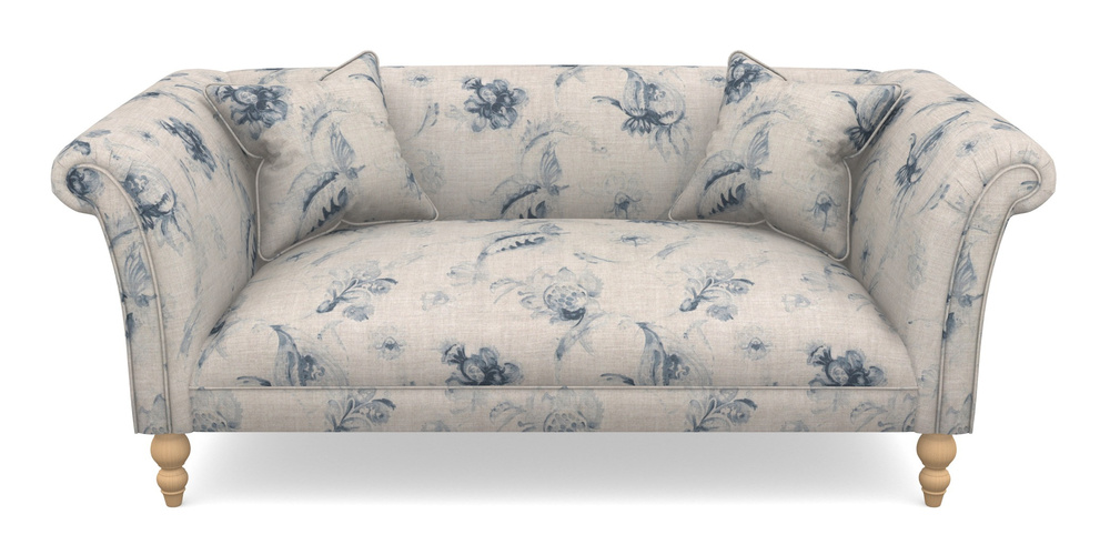 Product photograph of Woodbridge Bespoke 2 5 Seater Sofas In Floral Linen - Lela Mystery Indigo from Sofas and Stuff Limited