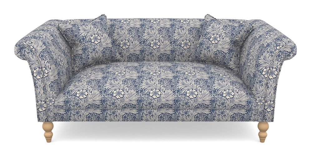 Product photograph of Woodbridge Bespoke 2 5 Seater Sofas In William Morris Collection - Marigold - Indigo Linen from Sofas and Stuff Limited