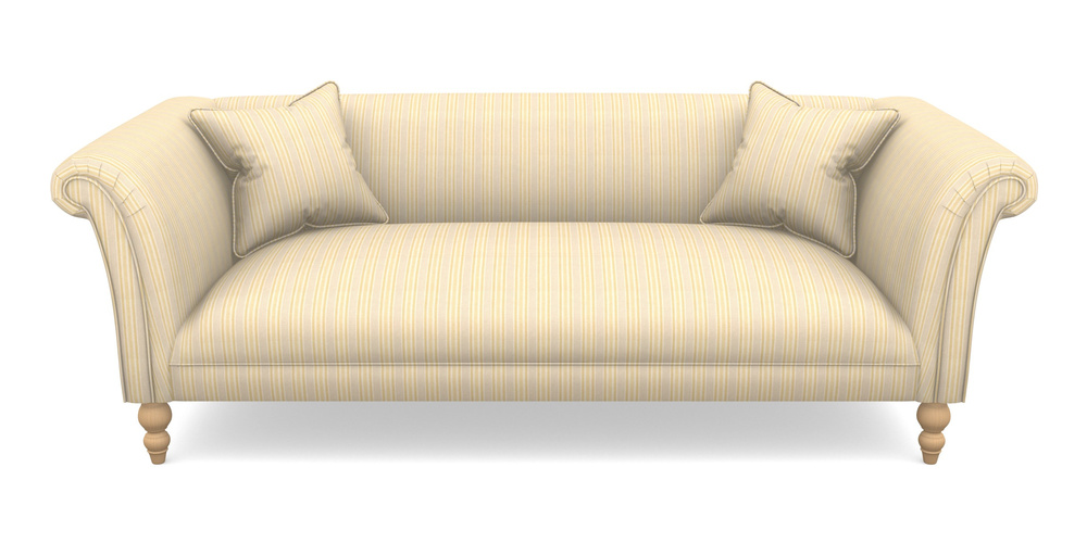 Product photograph of Woodbridge Bespoke 3 Seater Sofas In Cloth 22 - Racing Stripes Ayr - Lemon from Sofas and Stuff Limited