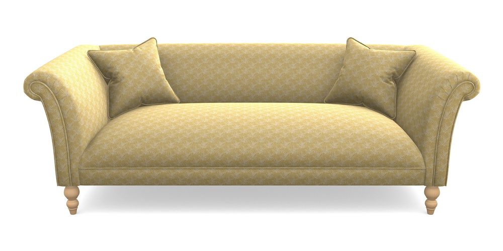 Product photograph of Woodbridge Bespoke 3 Seater Sofas In Cloth 21 - Decorative Leaf - Canary from Sofas and Stuff Limited