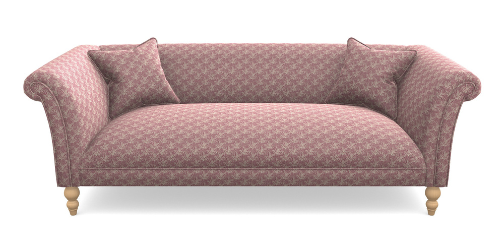 Product photograph of Woodbridge Bespoke 3 Seater Sofas In Cloth 21 - Decorative Leaf - Cassis from Sofas and Stuff Limited