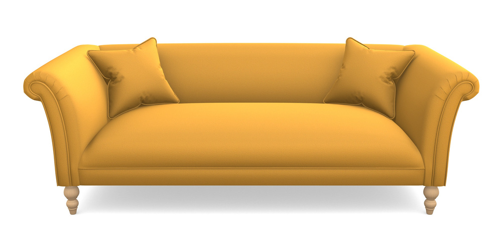 Product photograph of Woodbridge Bespoke 3 Seater Sofas In Clever Glossy Velvet - Fool S Gold from Sofas and Stuff Limited