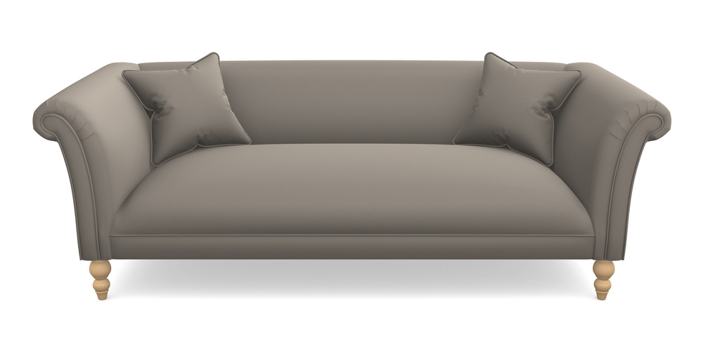 Product photograph of Woodbridge Bespoke 3 Seater Sofas In Clever Glossy Velvet - Mole from Sofas and Stuff Limited