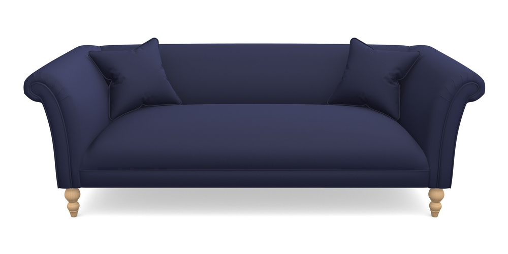 Product photograph of Woodbridge Bespoke 3 Seater Sofas In Clever Glossy Velvet - Navy from Sofas and Stuff Limited