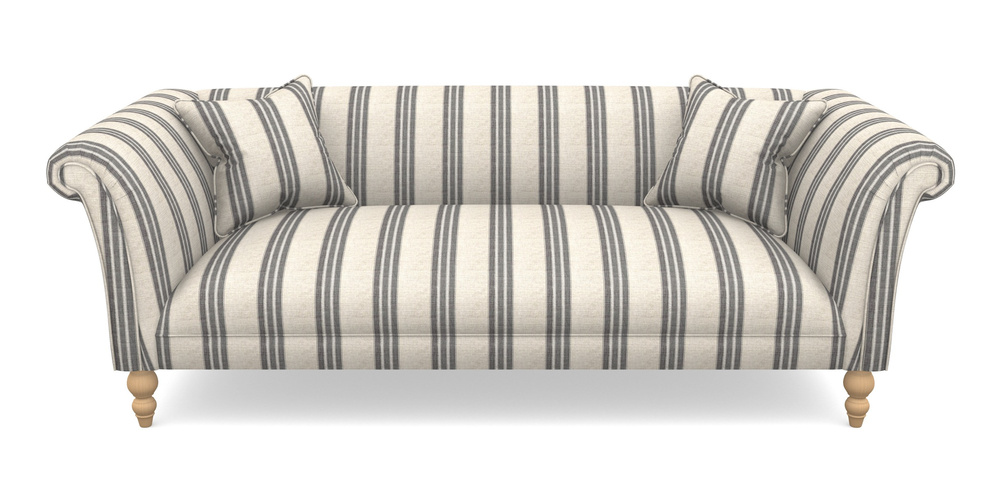 Product photograph of Woodbridge Bespoke 3 Seater Sofas In Cloth 18 Stripe Bengal - Cloth 18 Stripe Bengal Bible Black from Sofas and Stuff Limited