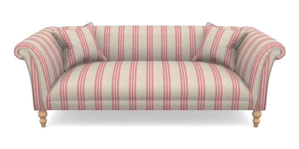 Product photograph of Woodbridge Bespoke 3 Seater Sofas In Cloth 18 Stripe Bengal - Cloth 18 Stripe Bengal Cranberry from Sofas and Stuff Limited