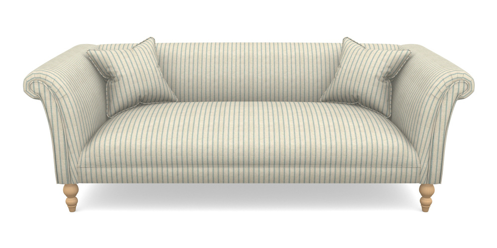 Product photograph of Woodbridge Bespoke 3 Seater Sofas In Cloth 18 Stripe Ticking - Cloth 18 Stripe Ticking Basil from Sofas and Stuff Limited