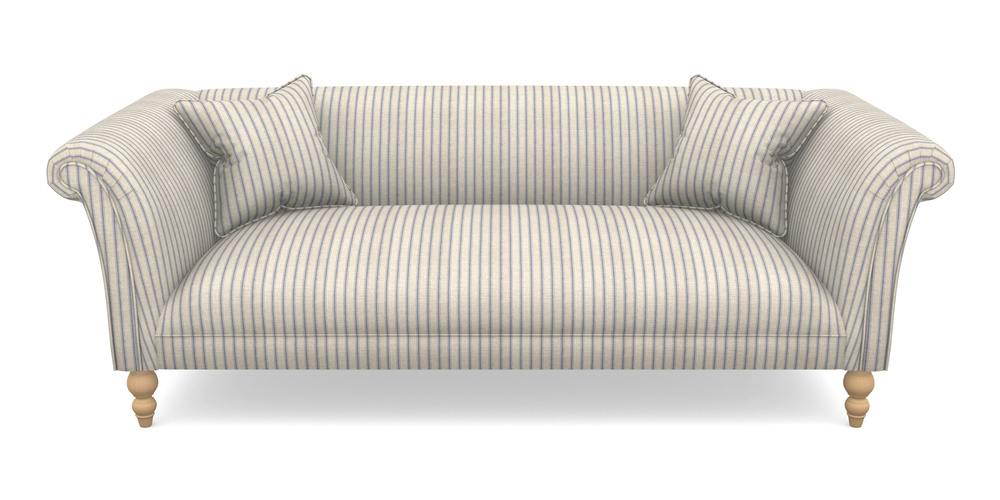 Product photograph of Woodbridge Bespoke 3 Seater Sofas In Cloth 18 Stripe Ticking - Cloth 18 Stripe Ticking Indigo from Sofas and Stuff Limited