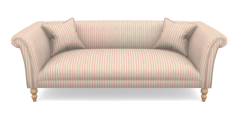 Product photograph of Woodbridge Bespoke 3 Seater Sofas In Cloth 18 Stripe Ticking - Cloth 18 Stripe Ticking Cranberry from Sofas and Stuff Limited